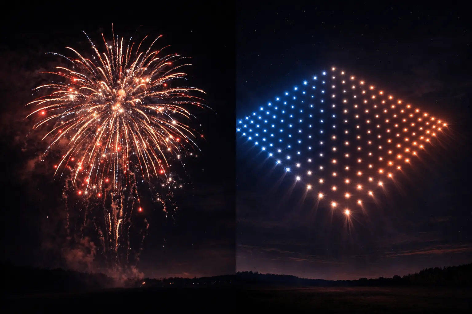 Drone Shows vs Fireworks